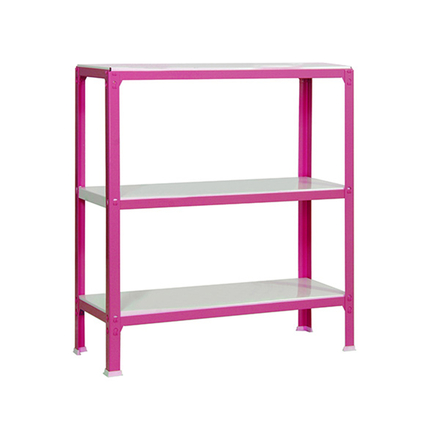 Rayonnage intérieur 900x800x300 - 3 niveaux Rose/Blanc - SIMON RACK - 8435104939987