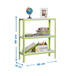 Rayonnage intérieur 900x800x300 - 3 niveaux Vert/Blanc - SIMON RACK - 8435104940006