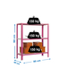 Rayonnage intérieur 900x800x400 - 3 niveaux Rose/Blanc - SIMON RACK - 8435104940020