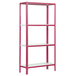 Rayonnage intérieur 1600x800x300 - 4 niveaux Rose/Blanc - SIMON RACK - 8435104940068