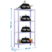 Rayonnage intérieur 1600x800x300 - 4 niveaux Blanc - SIMON RACK - 8435104940075