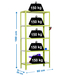 Rayonnage intérieur 1800x800x300 - 5 niveaux Vert/Blanc - SIMON RACK - 8435104940167