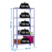 Rayonnage intérieur 1800x800x400 - 5 niveaux Blanc - SIMON RACK - 8435104940198