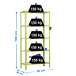 Rayonnage intérieur 1800x800x400 - 5 niveaux Vert/Blanc - SIMON RACK - 8435104940204