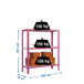 Rayonnage intérieur 900x1000x300 - 3 niveaux Rose/Blanc - SIMON RACK - 8435104940228