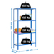 Rayonnage intérieur 1600x1000x300 - 4 niveaux Bleu/Blanc - SIMON RACK - 8435104940334
