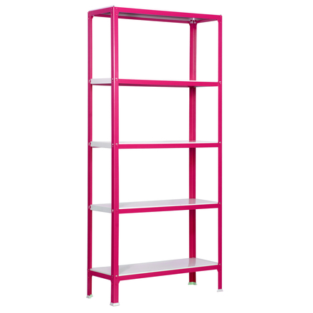 Rayonnage intérieur 1800x1000x300 - 5 niveaux Rose/Blanc - SIMON RACK - 8435104940389