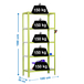 Rayonnage intérieur 1800x1000x300 - 5 niveaux Vert/Blanc - SIMON RACK - 8435104940402