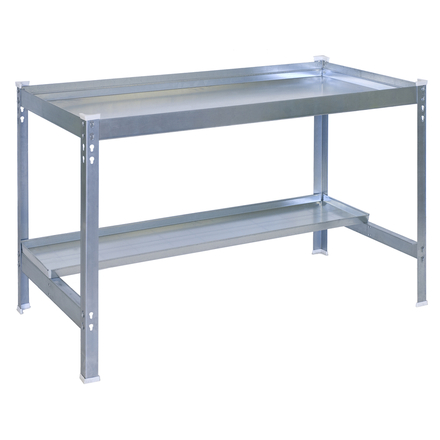 Table de jardin - 840x1500x600 - 2 niveaux Galvanisé - SIMON RACK - 8435104942406