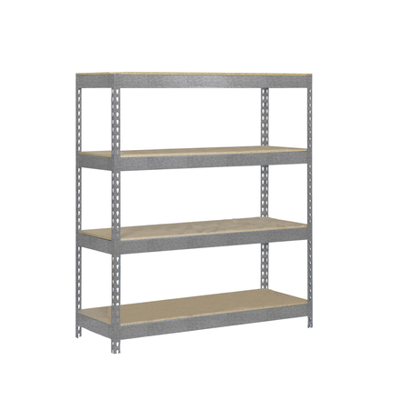 Étagère charge moyenne 300 kg 2000x1200x450 - 4 niveaux Bleu/Orange/Bois - SIMON RACK - 8435104942451