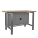 Kit établi mobile Bricolage - 865x1800x750 - 1 niveau Gris/Bois - SIMON RACK - 8435104942642