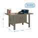 Kit établi mobile Bricolage - 830x1500x730 - 1 niveau Gris - SIMON RACK - 8435104942680