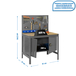Kit établi Bricolage - 1445x910x610 - 1 niveau Gris/Bois - SIMON RACK - 8435104942727