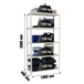 Rayonnage bois-métal léger sans vis 2000x1000x400 - 5 niveaux Blanc/Bois - SIMON RACK - 8435104942802