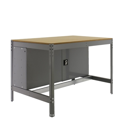 Kit établi Bricolage - 842x1210x760 - 1 niveau Gris/Bois - SIMON RACK - 8435104942925