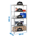 Rayonnage métallique léger sans vis 1800x800x400 - 5 niveaux Gris - SIMON RACK - 8435104943205