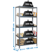 Étagère en kit charge légère sans vis 2000x1000x400 - 5 niveaux Gris - SIMON RACK - 8435104943984