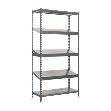 Étagère en kit charge légère sans vis 2000x1000x500 - 5 niveaux Gris - SIMON RACK - 8435104944011