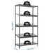 Étagère en kit charge légère sans vis 2000x1000x500 - 5 niveaux Gris - SIMON RACK - 8435104944011