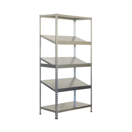 Étagère en kit charge légère sans vis 2000x1000x500 - 5 niveaux Galvanisé - SIMON RACK - 8435104944028