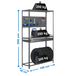 Rayonnage pour garage auto - 2000x1000x400 - 3 niveaux Gris - SIMON RACK - 8435104944141
