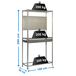 Rayonnage pour garage auto - 2000x1000x400 - 3 niveaux Galvanisé - SIMON RACK - 8435104944158