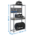 Rayonnage pour garage auto - 2000x1200x400 - 3 niveaux Gris - SIMON RACK - 8435104944172