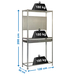 Rayonnage pour garage auto - 2000x1200x400 - 3 niveaux Galvanisé - SIMON RACK - 8435104944189