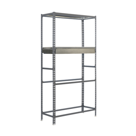 Rayonnage pour garage auto - 2000x1200x400 - 4 niveaux Gris - SIMON RACK - 8435104944295