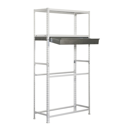 Rayonnage pour garage auto - 2000x1200x400 - 4 niveaux Blanc - SIMON RACK - 8435104944301