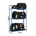 Rayonnage pour garage auto - 2000x900x400 - 3 niveaux Bleu - SIMON RACK - 8435104944424