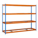 Étagère charge moyenne 500 à 600kg - 2000x2400x600 - 4 niveaux Bleu/Orange - SIMON RACK - 8435104945896