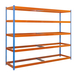 Étagère charge moyenne 500 à 600kg - 2000x2400x600 - 5 niveaux Bleu/Orange - SIMON RACK - 8435104945902