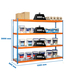 Étagère mobile charge moyenne 400kg - 2000x1200x600 - 4 niveaux Bleu/Orange - SIMON RACK - 8435104946640