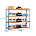 Étagère mobile charge moyenne 400kg - 2000x1500x450 - 4 niveaux Bleu/Orange - SIMON RACK - 8435104946657