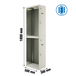 Vestiaire métallique 1800x300x500 - Gris - SIMON RACK - 8435104947586