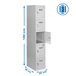Vestiaire métallique 1800x300x500 - Gris - SIMON RACK - 8435104947692