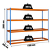 Étagère mobile charge moyenne 400kg - 2000x1500x600 - 4 niveaux Bleu/Orange - SIMON RACK - 8435104949672