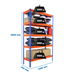 Étagère mobile charge moyenne 400kg - 2000x1200x450 - 4 niveaux Bleu/Orange - SIMON RACK - 8435104949764