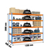 Étagère mobile charge moyenne 400kg - 2000x1200x600 - 5 niveaux Bleu/Orange/Bois - SIMON RACK - 8435104950012