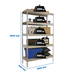 Étagère mobile charge moyenne 400kg - 2000x1800x600 - 5 niveaux Bois - SIMON RACK - 8435104950111