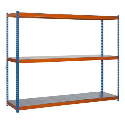 Étagère mobile charge moyenne 400kg - 2000x1200x450 - 3 niveaux Bleu/Orange - SIMON RACK - 8435104950128