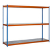 Étagère mobile charge moyenne 400kg - 2000x1200x450 - 3 niveaux Bleu/Orange - SIMON RACK - 8435104950128