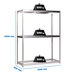 Étagère charge moyenne 500 à 600kg - 2000x1500x600 - 5 niveaux Galvanisé - SIMON RACK - 8435104950838