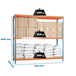 Étagère charge moyenne 500 à 600kg - 2000x1500x450 - 3 niveaux Bleu/Orange/Bois - SIMON RACK - 8435104950913