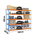 Étagère charge moyenne 500 à 600kg - 2000x2400x450 - 5 niveaux Bleu/Orange/Bois - SIMON RACK - 8435104951125