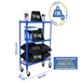 Rayonnage mobile métallique léger sans vis 975x900x300 - 3 niveaux Bleu/Blanc - SIMON RACK - 8435104952788