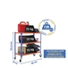 Rayonnage mobile métallique léger sans vis 975x900x300 - 3 niveaux Bleu/Orange - SIMON RACK - 8435104952795