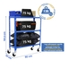 Rayonnage mobile métallique léger sans vis 975x800x500 - 3 niveaux Bleu - SIMON RACK - 8435104953082