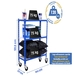 Rayonnage mobile métallique léger sans vis 975x900x500 - 3 niveaux Bleu/Blanc - SIMON RACK - 8435104953105
